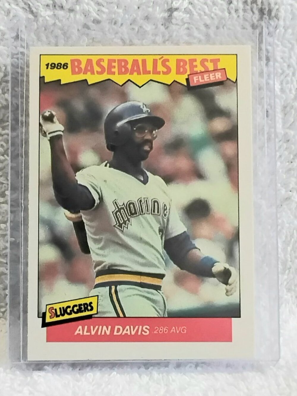 5/$20 Mint 1986 Fleer Alvin Davis Baseball's Best Sluggers MLB Card 8!!